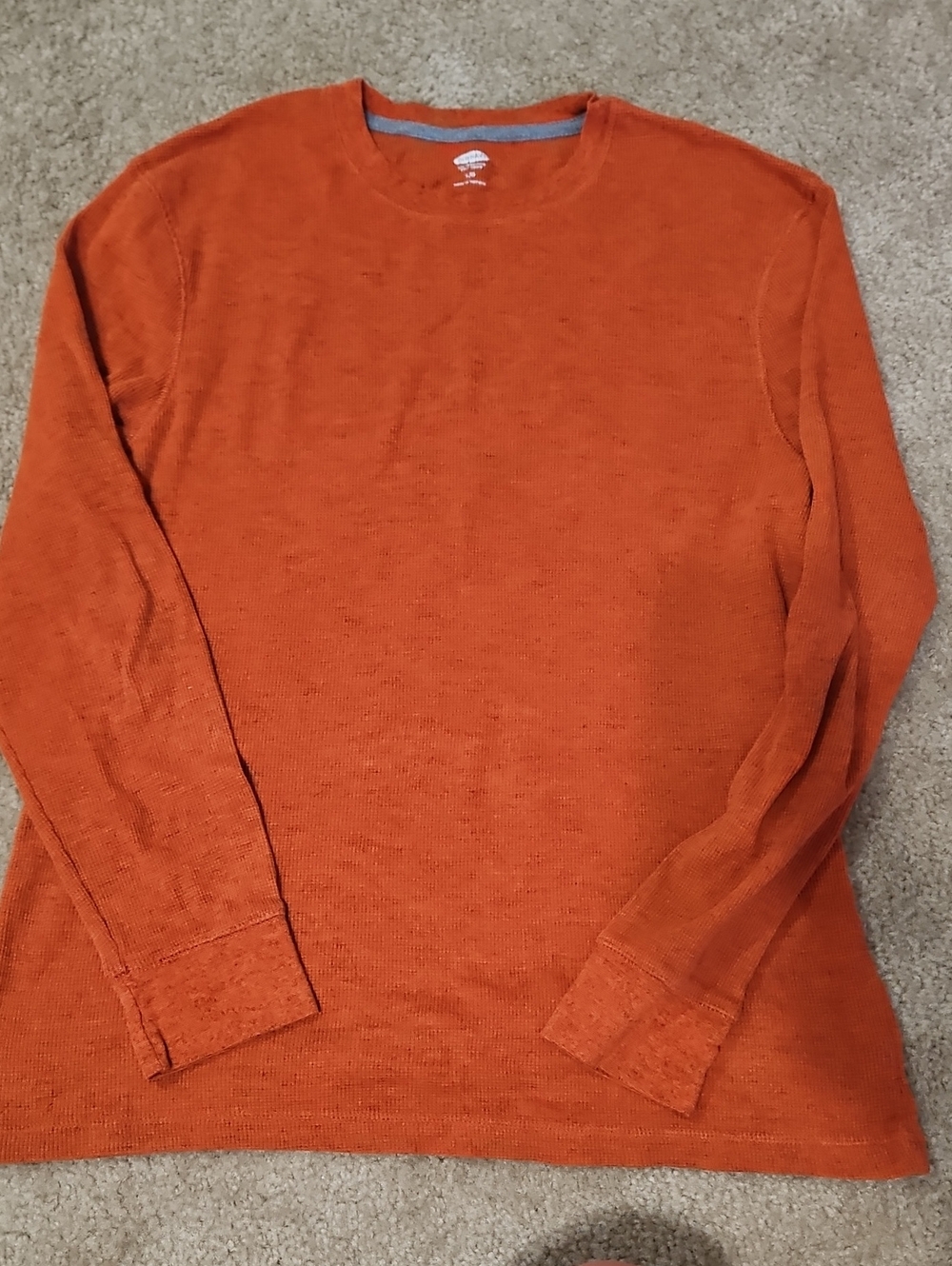 Old Navy Men's Long Sleeve Crewneck Shirt - Orange